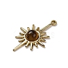Natural Tiger Eye Pendants X-STAS-R005-02G-2