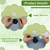 20Pcs 2 Colors 3D Rose Flower Polyester Computerized Embroidered Ornament Accessories DIY-FG0007-96-3