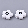Opaque Spray Painted Acrylic Beads SACR-N009-21-3