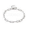 Tarnish Resistant 304 Stainless Steel Paperclip Chain Bracelet for Men Women BJEW-E031-03P-01-1