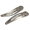 Hair Accessories Iron Snap Hair Clip Findings OHAR-PW0001-070A-P-1