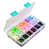 450pcs 18 Colors Opaque Acrylic European Beads MACR-SZ0001-17-1