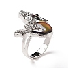 Glass Mermaid Mood Ring RJEW-C031-05P-1