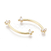 Brass Micro Pave Cubic Zirconia Links Connectors KK-S356-103-NF-1