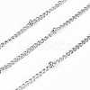 Tarnish Resistant 304 Stainless Steel Curb Chains CHS-G011-03P-01-1