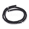 Round Natural Dyed & Heated Black Onyx Beads Strands G-S119-4mm-2