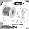 1Roll 304 Stainless Steel Curb Chains CHS-UN0001-27-3