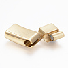 304 Stainless Steel Magnetic Clasps with Glue-in Ends X-STAS-F130-09G-2