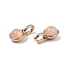 Natural Rose Quartz Charms G-N326-141D-4