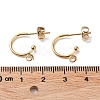 Ion Plating(IP) 304 Stainless Steel Half Hoop Earrings STAS-Z028-B01-G-01-3