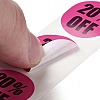 Percent Off Round Roll Stickers DIY-D078-02-4