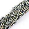 Electroplate Glass Beads Strands EGLA-F149-FP-09-2