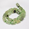 Faceted Column Natural Prehnite Bead Strands G-M297-18-2
