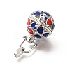 Alloy Enamel Bead Cage Pendants ENAM-M047-03P-B-2