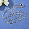 304 Stainless Steel Paperclip Chain Necklace NJEW-M183-04G-4