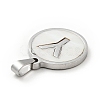 304 Stainless Steel with White Shell Pendants STAS-G268-01Y-P-3