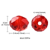 Faceted Rondelle Transparent Glass Beads GLAA-YW0001-84A-4