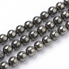 Natural Pyrite Beads Strands G-S249-01-4mm-1