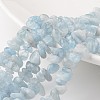 Chip Natural Aquamarine Bead Strands G-M349-12-1