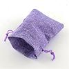 Polyester Imitation Burlap Packing Pouches Drawstring Bags ABAG-R004-18x13cm-08-3
