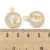 Brass Micro Pave Clear Cubic Zirconia Pendants KK-L211-018G-01-3