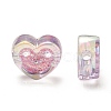 UV Plating Rainbow Iridescent Acrylic Beads OACR-G012-11A-2