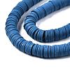 Flat Round Handmade Polymer Clay Beads CLAY-R067-10mm-44-3