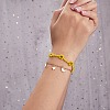 Glass Seed Braided Flower Multi-strand Bracelet BJEW-SW00069-01-5
