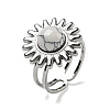 Sun 304 Stainless Steel Open Cuff Rings STAS-Z060-08P-05-1