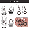 DIY Keychain Clasp Findings Kits DIY-SP0003-47B-2