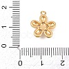 Brass Micro Pave Clear Cubic Zirconia Charms KK-D265-02G-3