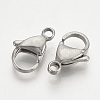 Tarnish Resistant 304 Stainless Steel Lobster Claw Clasps STAS-T029-12-2