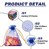 100Pcs 10 Colors Star & Moon Printed Organza Gift Bags OP-YS0001-02A-4