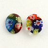 Oval Handmade Millefiori Glass Cabochons LK-R005-18-2