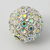 Alloy Rhinestone Beads RB-A034-12mm-A28S-1
