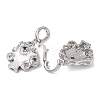 Brass Micro Pave Cubic Zirconia Peg Bails KK-A279-09P-2
