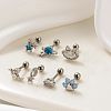 316L Stainless Steel Cubic Zirconia Cartilage Earrings for Women WGF6ABA-02-4