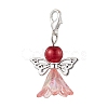 Angel Acrylic & Glass Pearl Pendant Decorations HJEW-JM02364-02-4