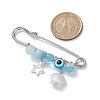 Evil Eye Resin Alloy Star Charm Brooch Pin JEWB-BR00154-3