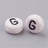 Acrylic Horizontal Hole Letter Beads X-PL37C9070-G-2