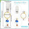 Handmade Mushroom Lampwork & Wood Beaded Credit Card Clip Puller AJEW-PH01529-2