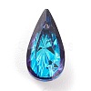 Embossed Glass Rhinestone Pendants GLAA-J101-06A-001BB-3