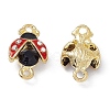 Alloy Jet Rhinestones Connector Charms FIND-A024-12G-1