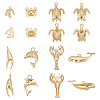 16Pcs 8 Styles Alloy Pendants TIBEP-BC0001-06-1