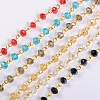 Handmade Rondelle Glass Beads Chains for Necklaces Bracelets Making AJEW-JB00037-1