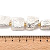 Electroplated Natural Pyrite Beads Strands G-F800-A02-4