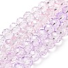 Transparent Painted Glass Beads Strands X1-DGLA-A034-T8mm-A05-2