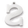 Tarnish Resistant 304 Stainless Steel Letter Pendant Rhinestone Settings LS-STAS-J028-01S-2