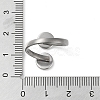 Non-Tarnish 304 Stainless Steel Open Cuff Ring Findings X-STAS-E124-05A-P-4