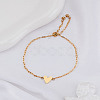 1Pc Stainless Steel Cable Chain Slider Bracelets for Women BJEW-LP0002-23A-3